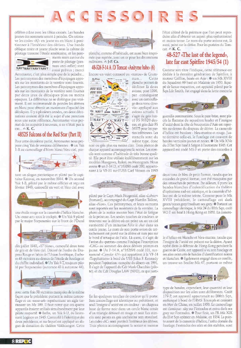 Replic 118 - JINI Gekko, B-26 G Marauder, Spitfire Mk VIII &pwd= IX, Vautour 11 N